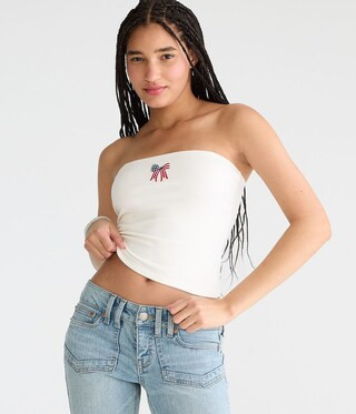 Seriously Soft Americana Bow Tube Top | Aeropostale