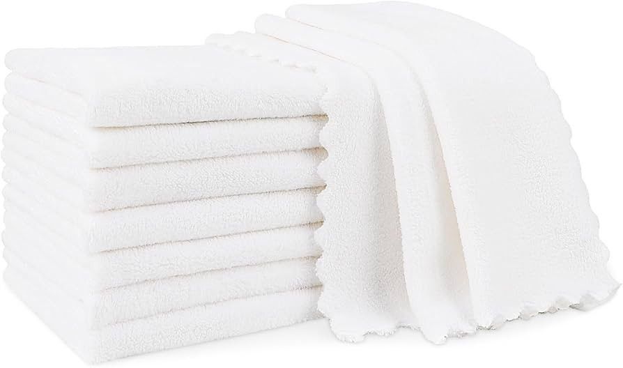 Orighty Burp Cloths for Baby 8 Pack - Super Soft & Absorbent Coral Fleece Baby Burp Cloth - 20 x ... | Amazon (US)