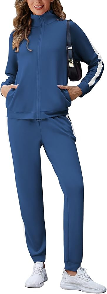 Marvmys Women Tracksuits Set Long Sleeve Full Zip Fall Sets 2 Piece Outfits Jogging Suit Sweatsui... | Amazon (US)