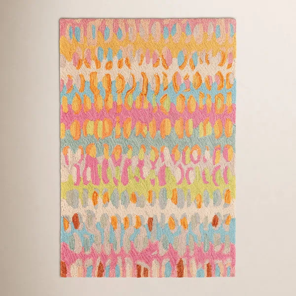 Paint Chip Confetti Hand Micro Hooked Wool Rug | Wayfair North America