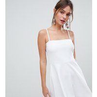 Boohoo exclusive square neck skater dress - White | ASOS CH
