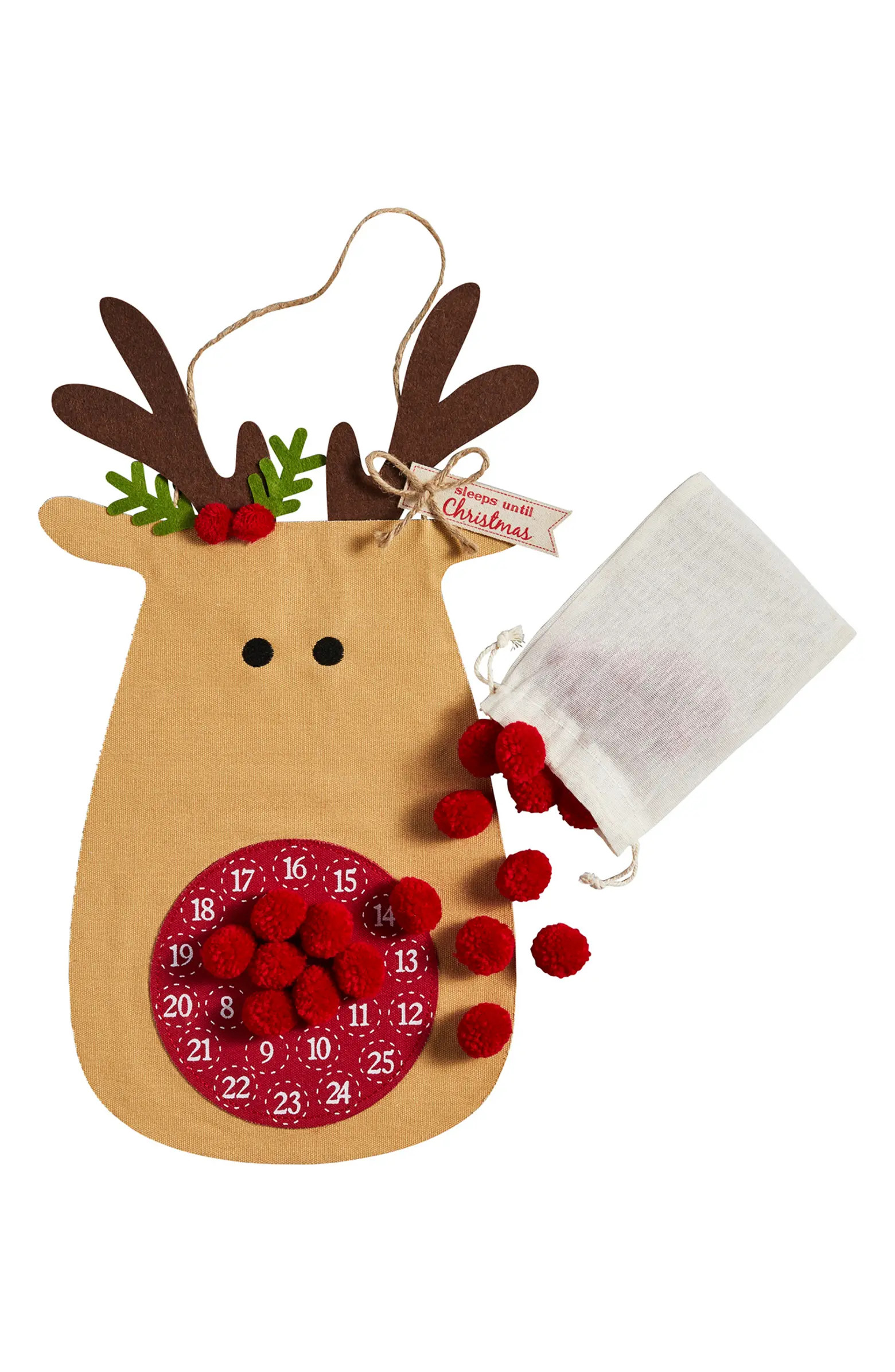 Mud Pie Reindeer Pom Countdown Advent Calendar | Nordstrom | Nordstrom
