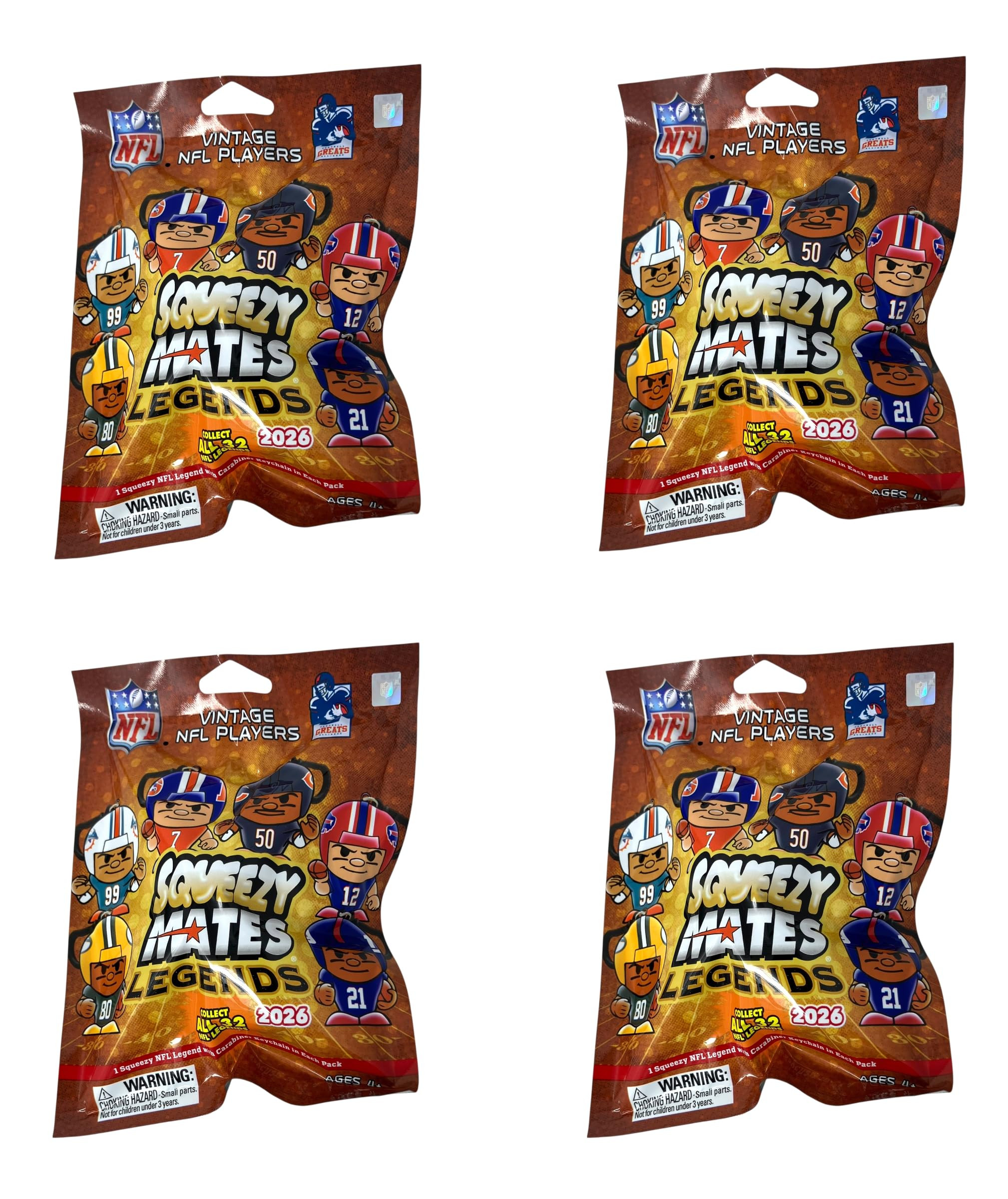 Party Animal 2026 NFL Legends Series 3 Squeezymates Figures, Team Colors, One Size (Squeezymates ... | Amazon (US)