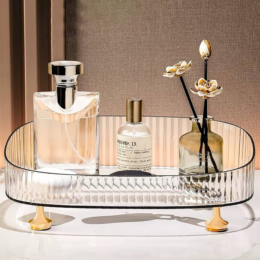ANFENGLOU Makeup Perfume Organizer - Bathroom Vanity Tray for Dresser, Countertop Decorative Tray... | Amazon (US)