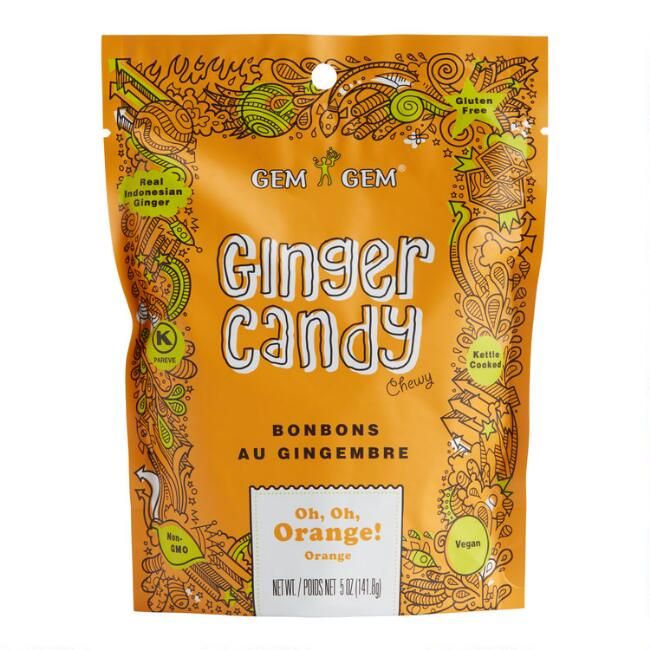 Gem Gem Orange Ginger Chewy Candy Set Of 2 | World Market
