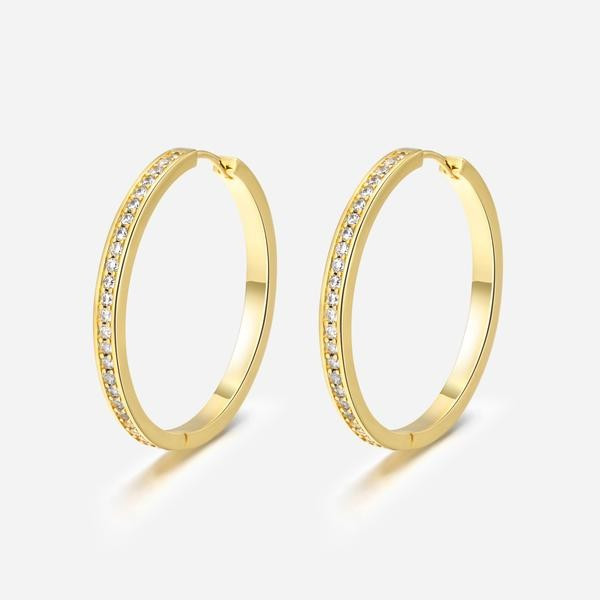 Gisselle Crystal Hoop Earrings | Victoria Emerson