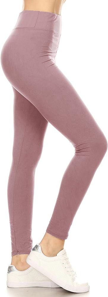 Leggings Depot High Waisted Leggings for Women Buttery Smooth & Soft Women's Solid Yoga - Reg, Pl... | Amazon (US)