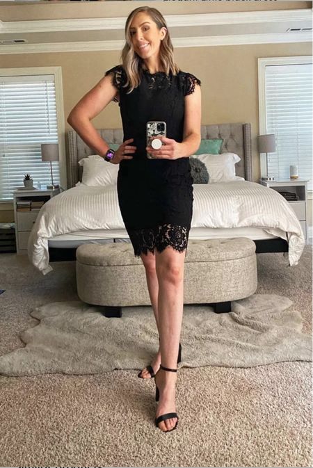 Elegant Little black dress and open toed heels found on Amazon! This is perfect for a date night, anniversary, or other evening special occasion. The dress and shoes are comfortable too! I’m 5’10” this dress is a size medium and the shoes are a women’s 11. Highly recommend 

#LTKStyleTip #LTKFindsUnder50 #LTKSaleAlert