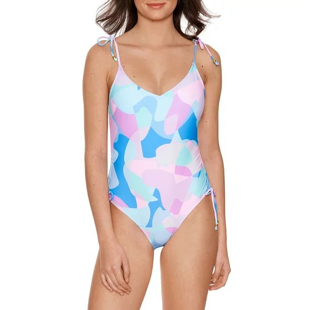 No Boundaries Junior's Side Tie One Piece Swimsuit - Walmart.com | Walmart (US)