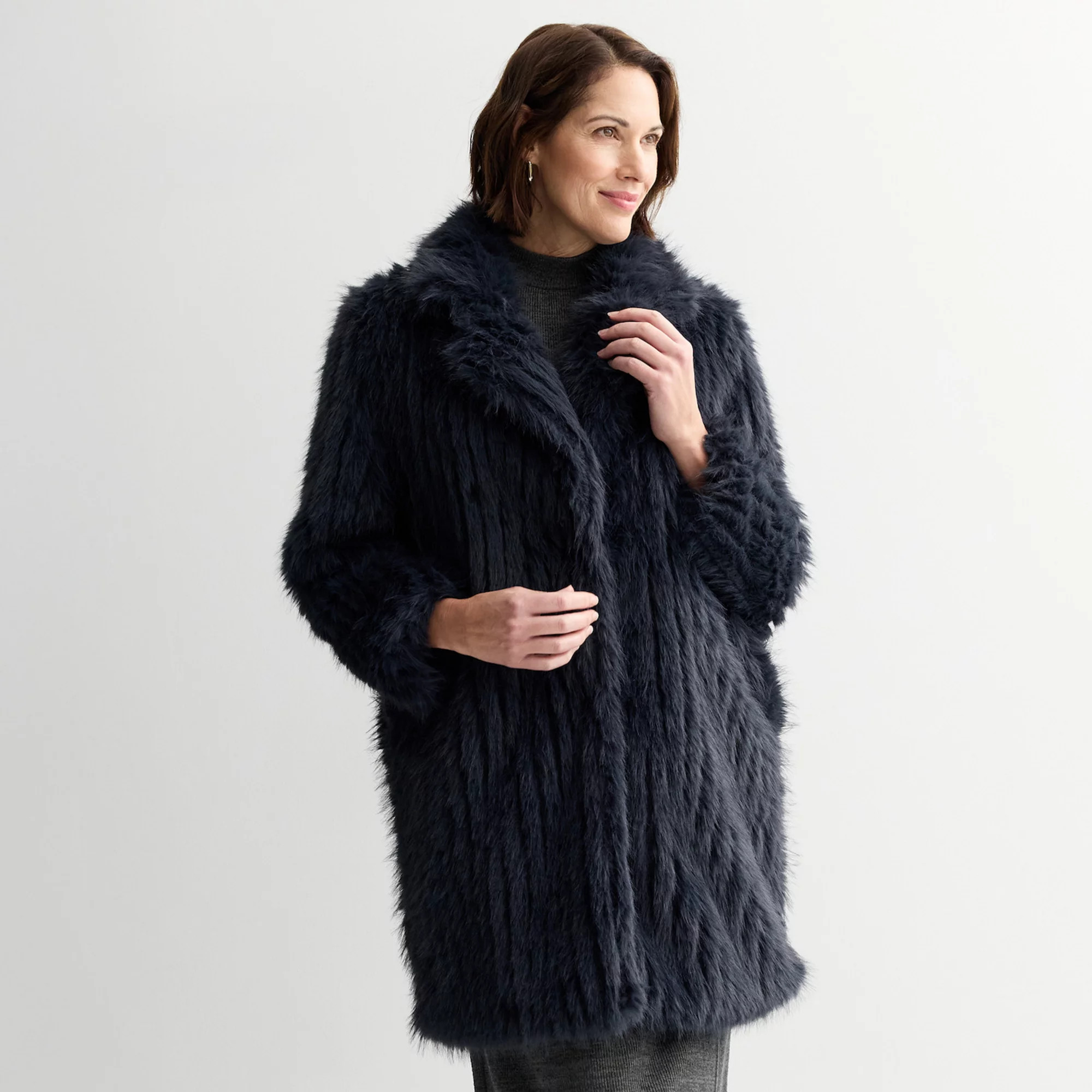 Women's Farmers Market Faux Fur Long Coat | Kohl's