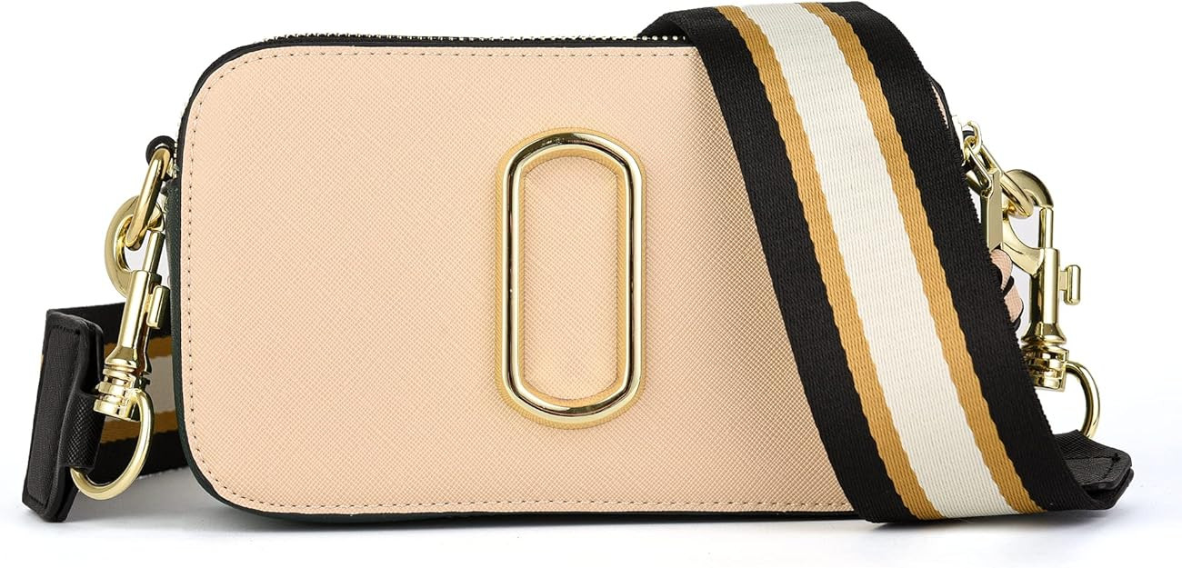 Didida Crossbody Bags, Women Snapshot Mini Purse Leather Crossbody Bag Wide Strap Shoulder Handba... | Amazon (US)