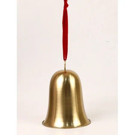 Metal Bell Hanging Christmas Decoration, Gold, 10.5", by Holiday Time | Walmart (US)