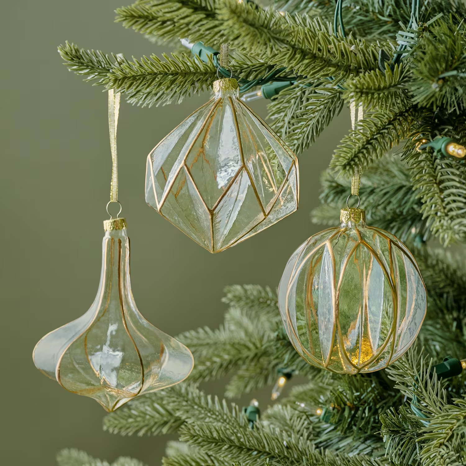 Vintage Glass and Gold Ornaments Set of 6 | Magnolia
