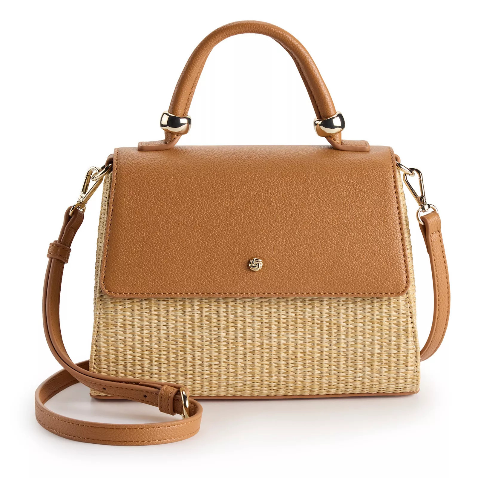 LC Lauren Conrad Dion Top Handle Crossbody Bag, Natural | Kohl's