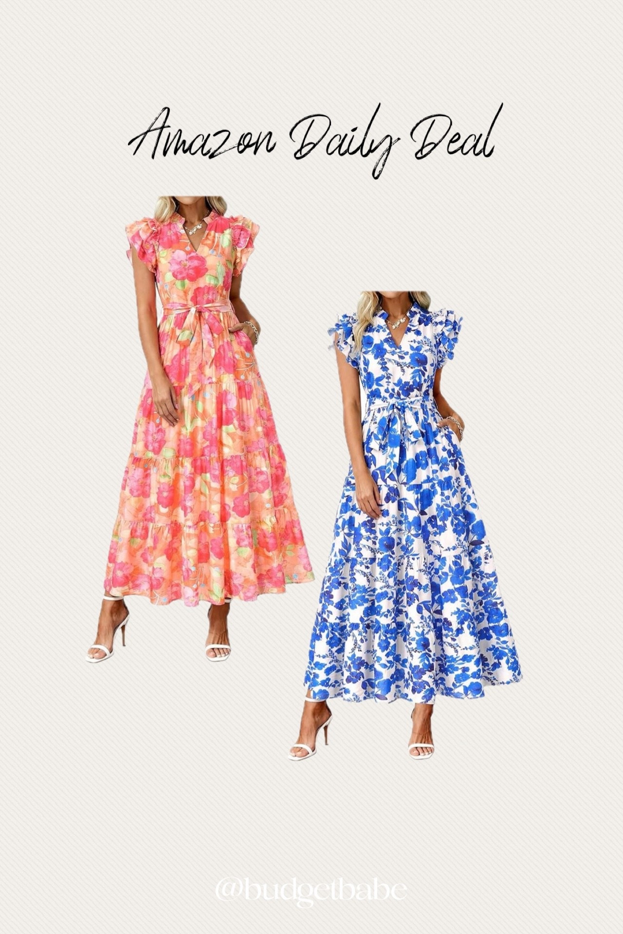 Women’s Amazon floral belted maxi dress now $22.99 (was $45.99) with code KYH24HUY

Ends 2/24/26 or while supplies last.

Amazon daily deals coupon promo code

#LTKSaleAlert