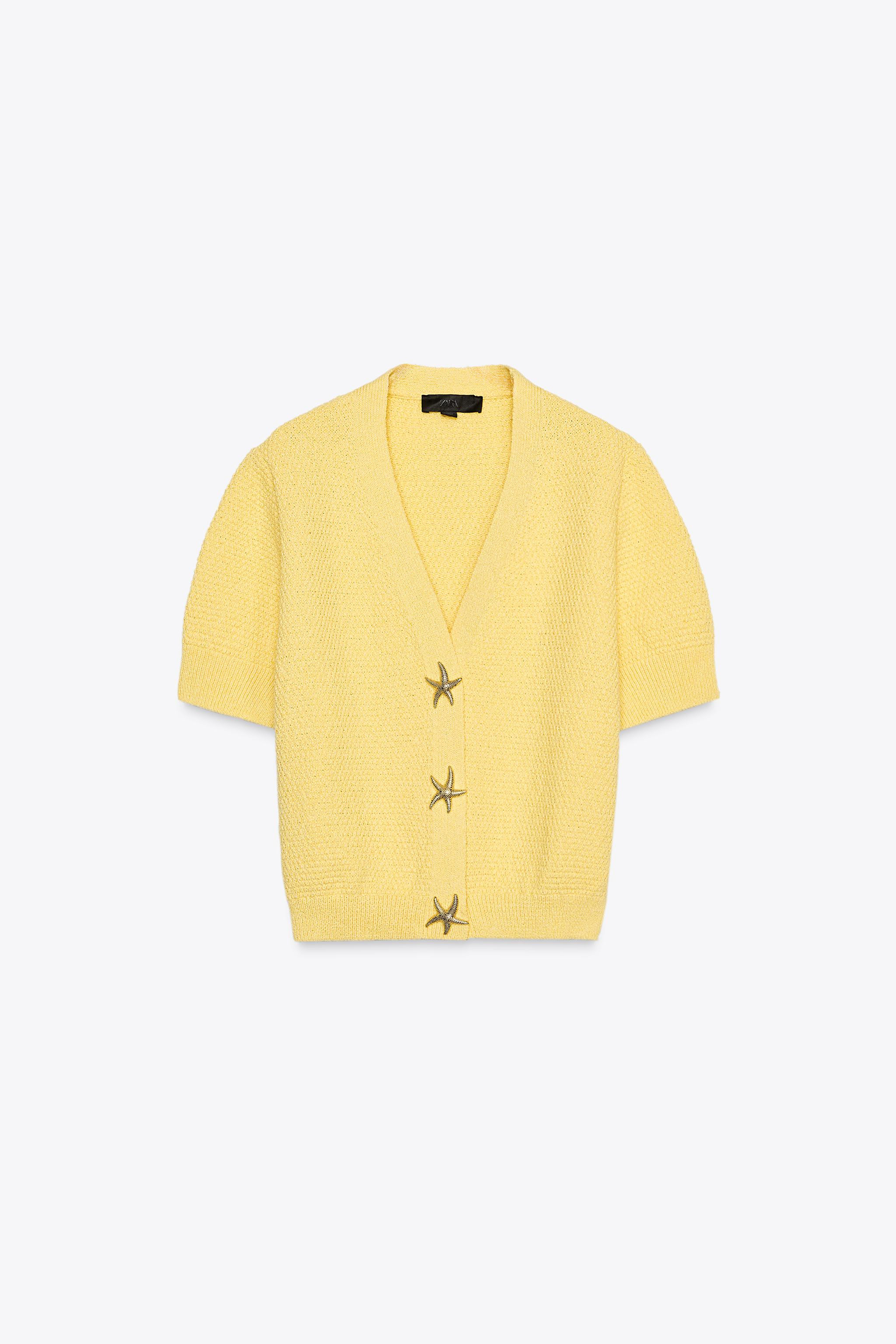 STAR BUTTON KNIT CARDIGAN | Zara US