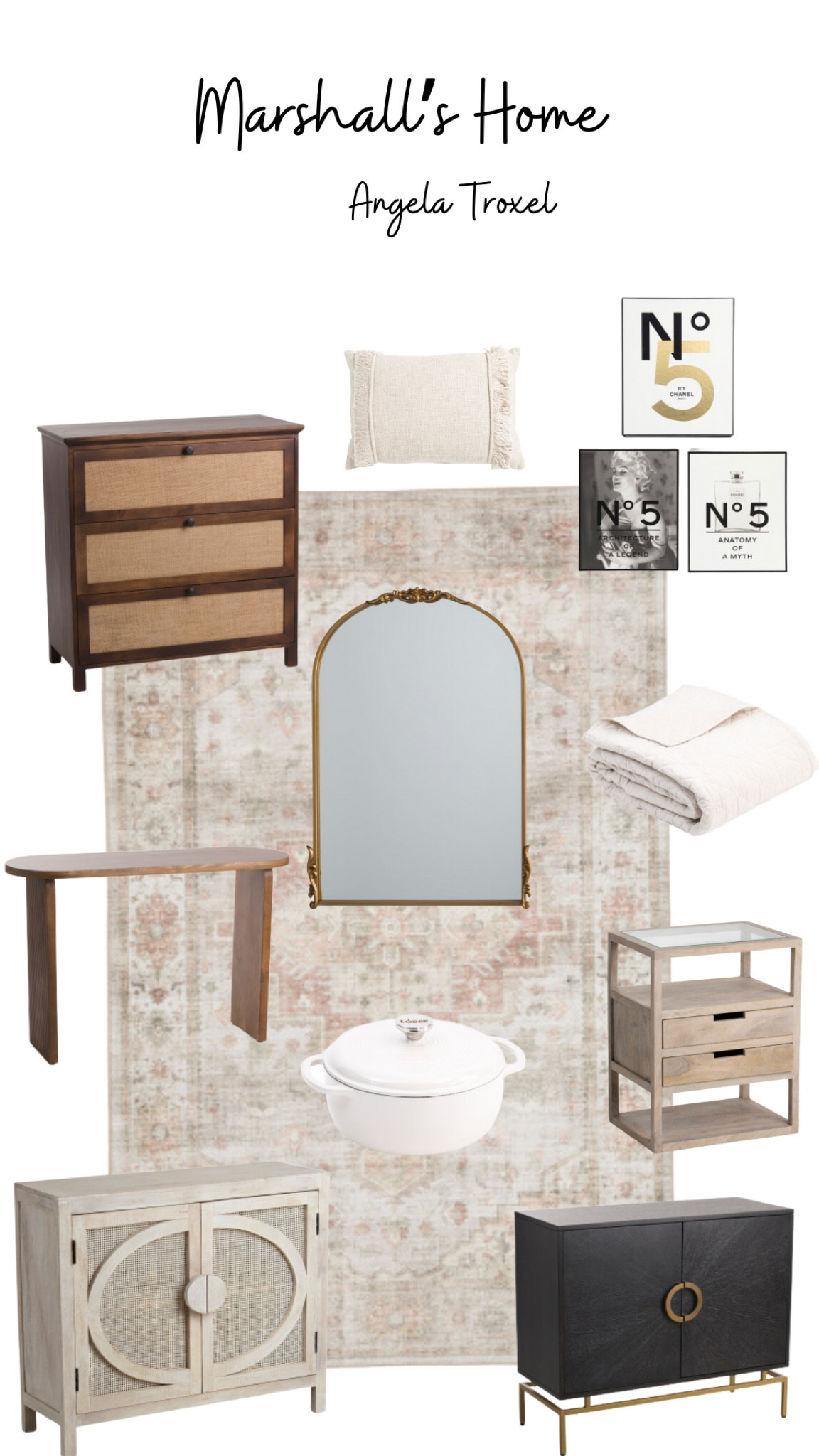 Marshall’s home furniture and decor. Gold ornate mirror, wood console, buffet/ sideboards, ivory Dutch oven, kitchen, blanket, quilt, throw pillows, black, white wash, white oak. Living room furniture, bedroom furniture.

#LTKunder100 #LTKhome #LTKunder50