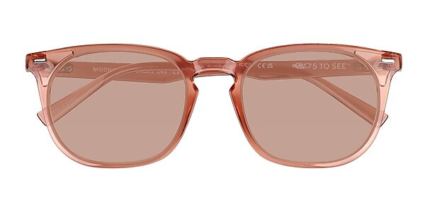 Moonglade - Round Crystal Champagne Frame Prescription Sunglasses | Eyebuydirect | EyeBuyDirect.com