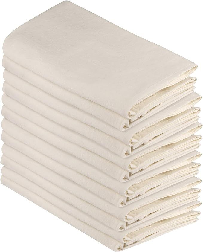 DG Collections Flour Sack Dish Towels, 100% Cotton, Set of 12 (27x27 Inches), Multi-Purpose Vinta... | Amazon (US)