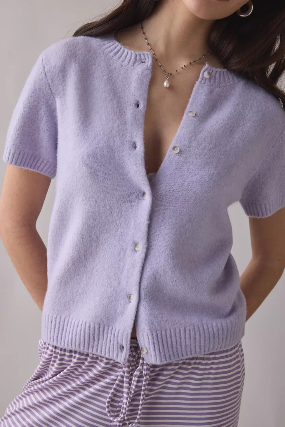 Kimchi Blue Rachel Short Sleeve Cardigan | Urban Outfitters (US and RoW)
