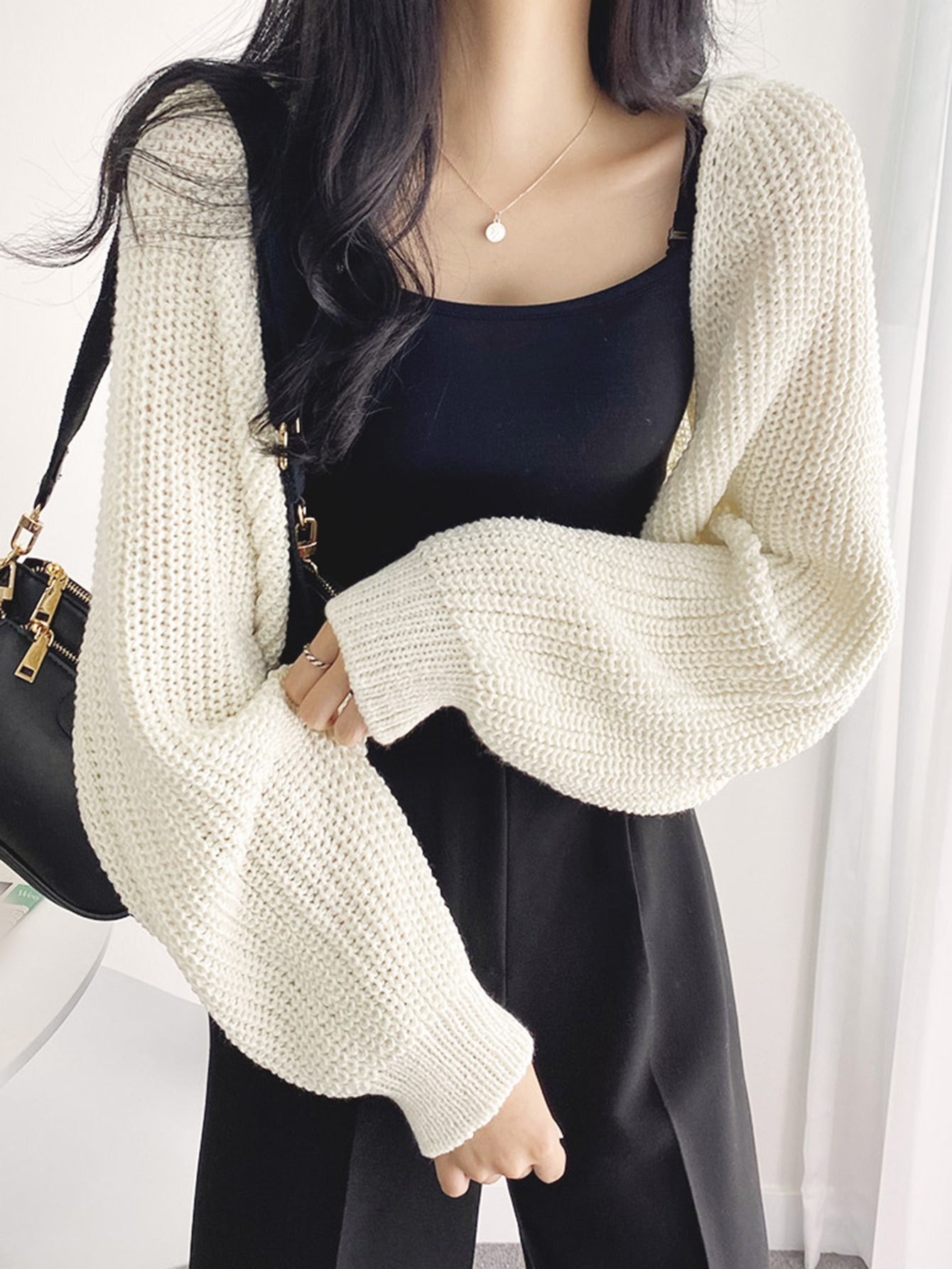 DAZY Batwing Sleeve Ribbed Knit Duster Cardigan | SHEIN USA | SHEIN