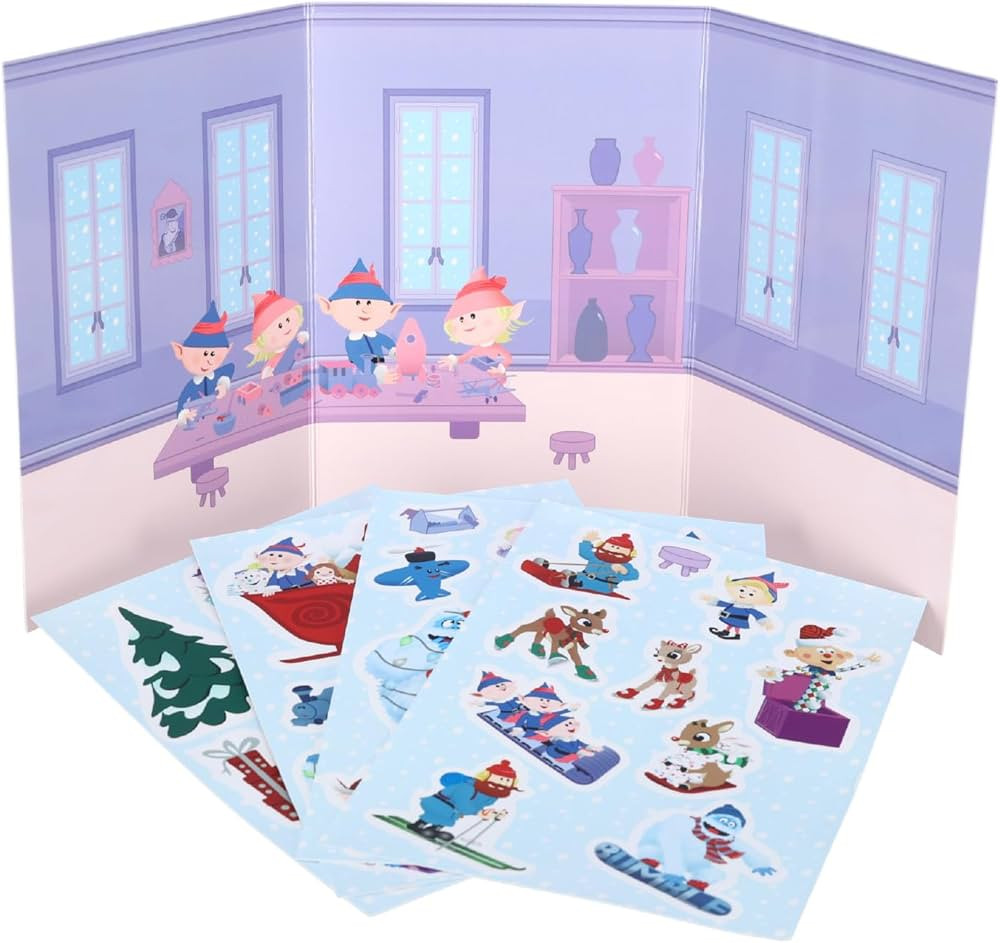Kids Preferred Rudolph The Red Nose Reindeer Vinyl Sticker Playset with 4 Vinyl Cling Sheets and ... | Amazon (US)