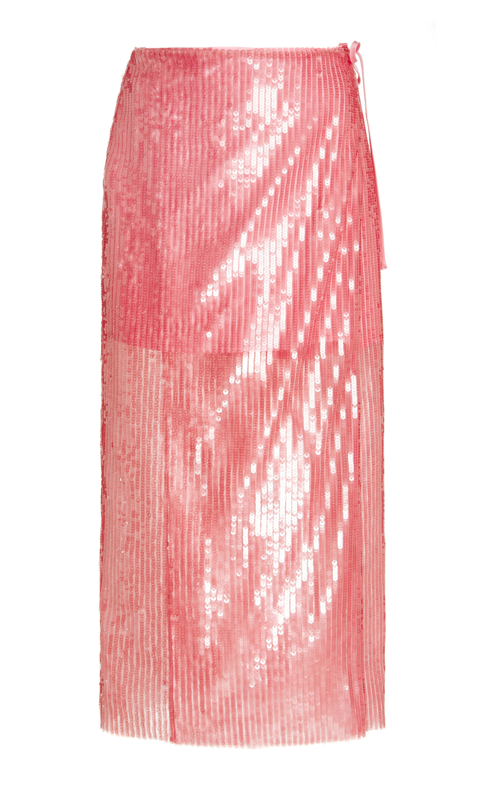 ROTATE - Women's Adia Sequin Midi Skirt - Pink - Moda Operandi | Moda Operandi (Global)