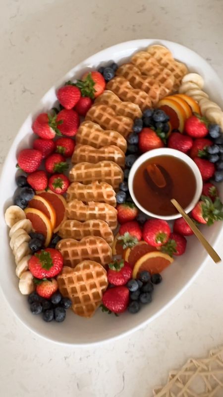 Valentine’s day spread with heart waffle for breakfast! Oval serving tray from Kohl’s 

#LTKparties #LTKhome #LTKfindsunder100