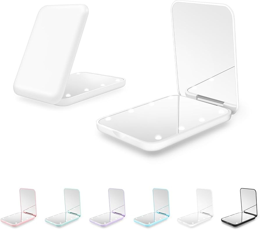 Compact Mirror, 1X/3X Magnification LED Pocket Mirror with Nternal BIattery, Mini Mirror for Purs... | Amazon (US)