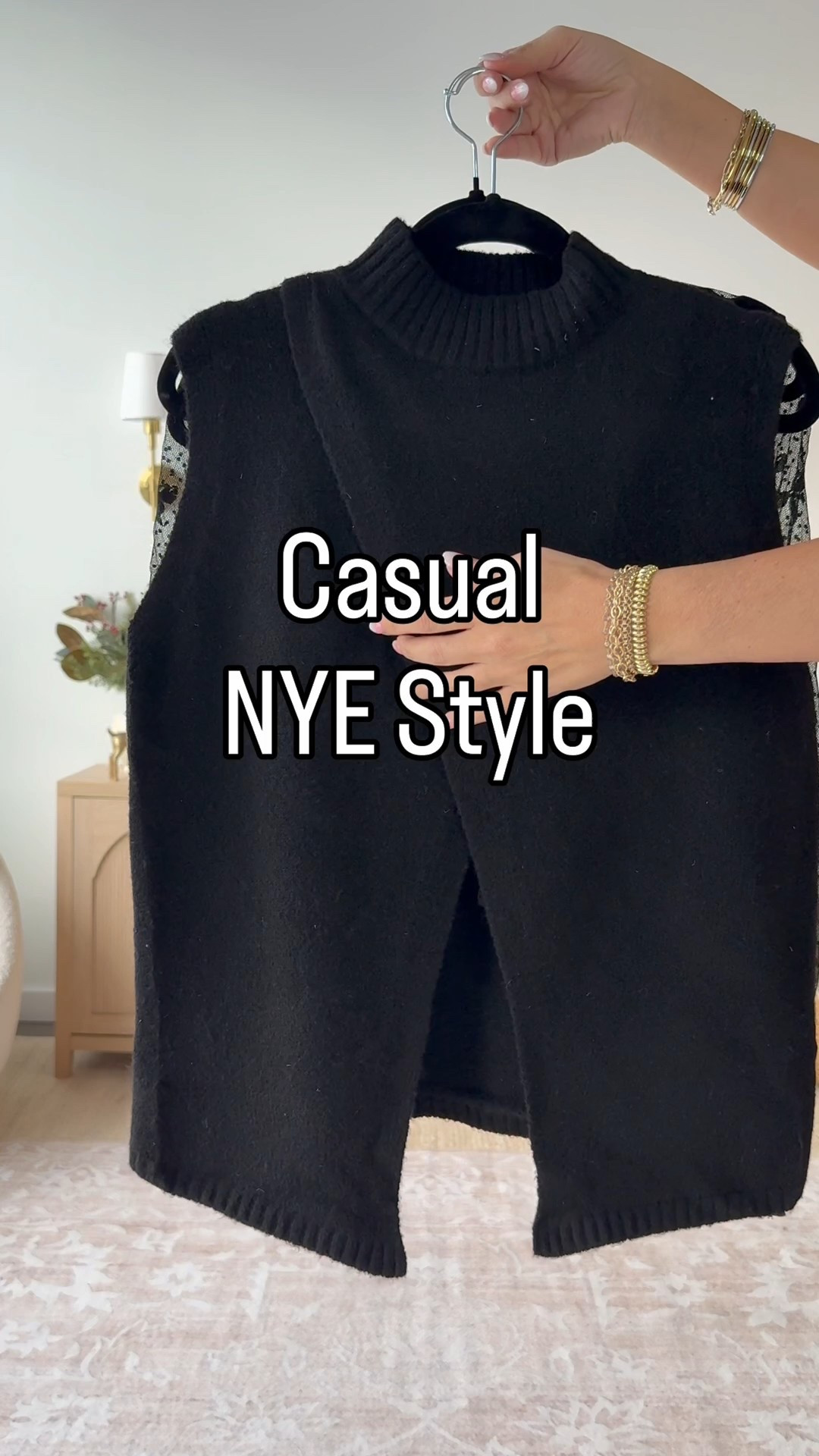 Causal holiday style- elevated with this bow lace too. 
Medium lace top 
Small sweater 
Denim- 2 long 


#LTKOver40 #LTKU #LTKFindsUnder50 #LTKHoliday #LTKTall