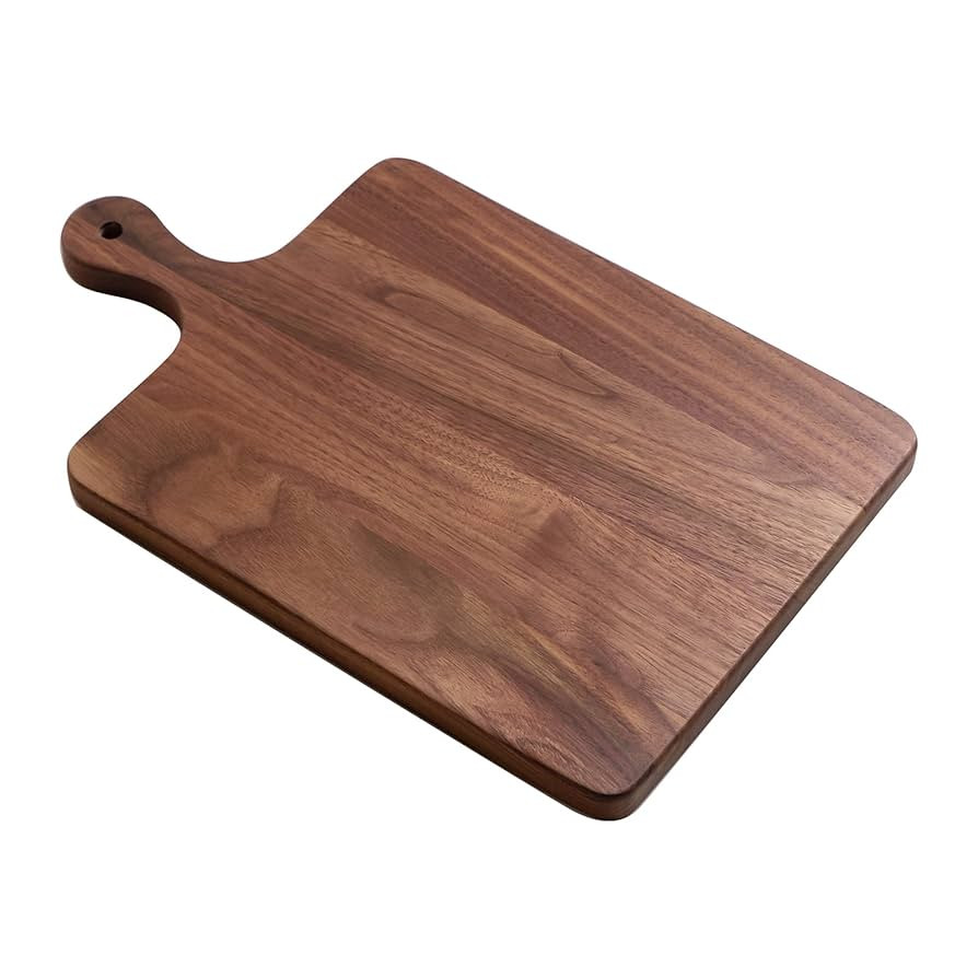 Muso Wood Walnut Cutting Board for Kitchen, Wooden Chopping Board with Handle to Hang, Square Bre... | Amazon (US)