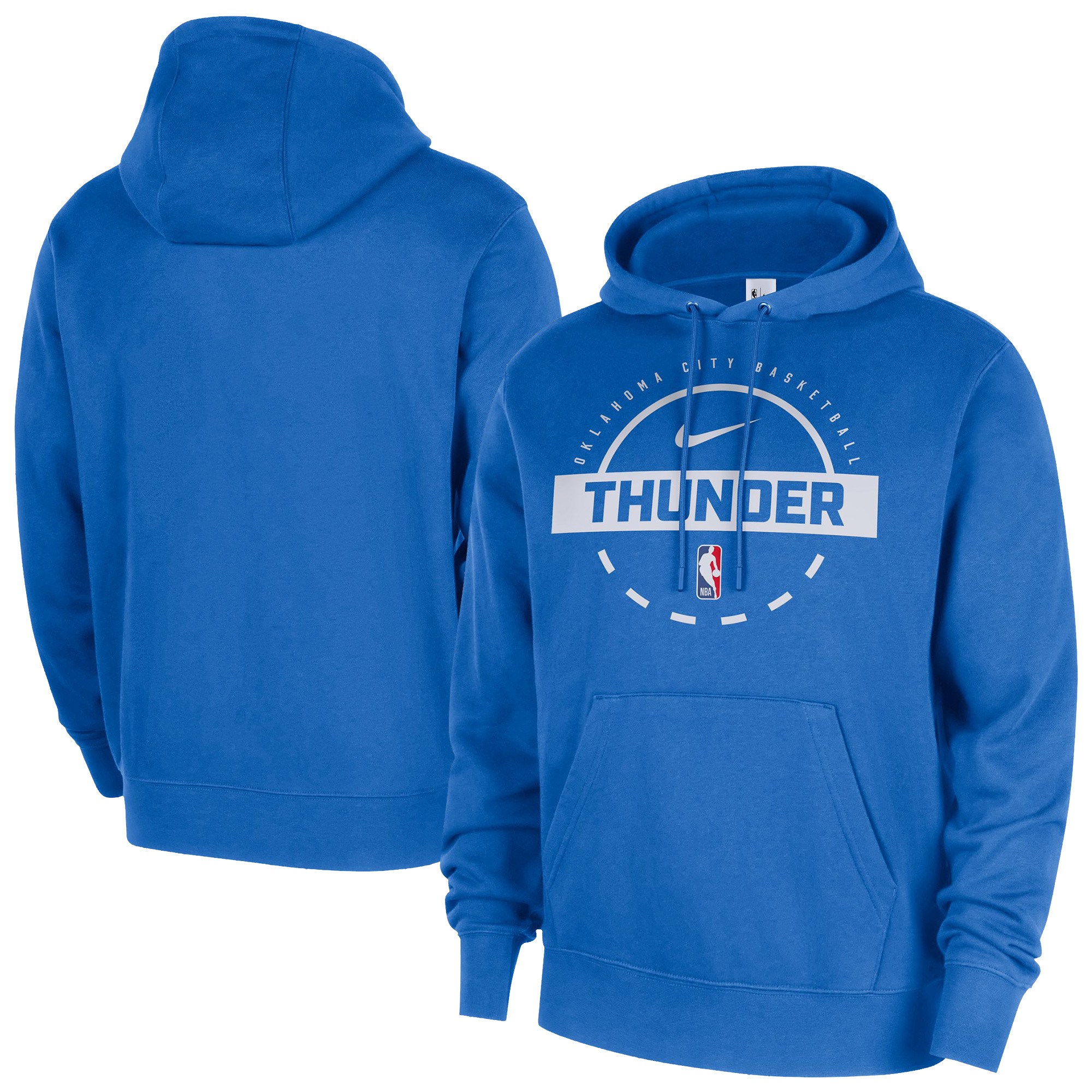 Men's Nike Blue Oklahoma City Thunder 2025/26 Authentic Practice Club Pullover Hoodie | Fanatics