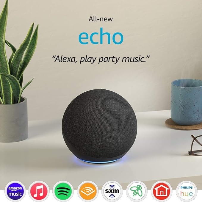 All-new Echo (4th Gen, 2020 release) | With premium sound, smart home hub, and Alexa | Charcoal | Amazon (US)