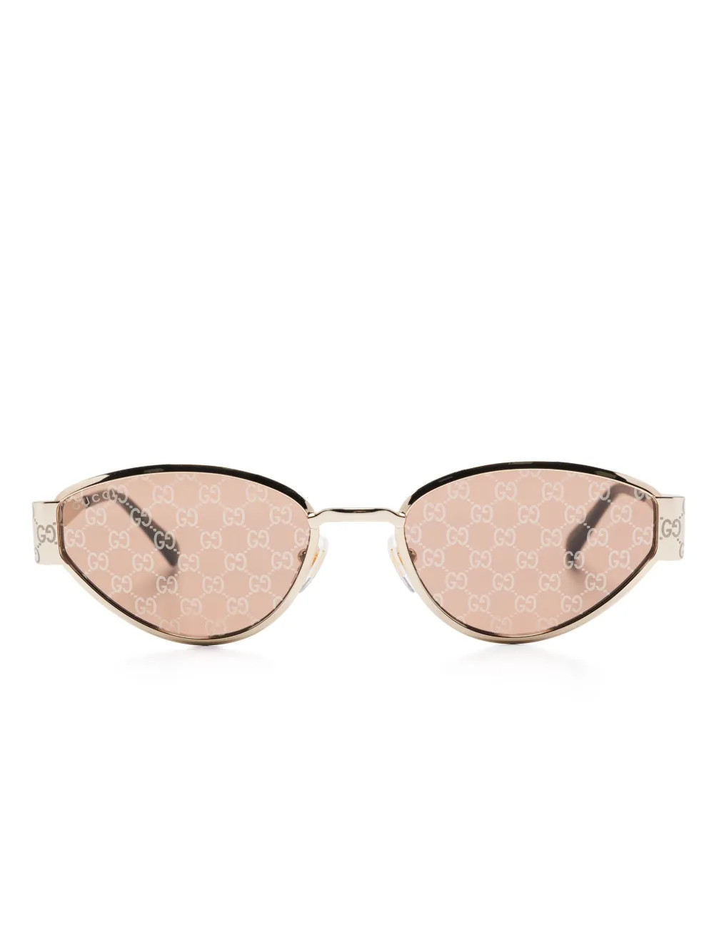 Gucci Eyewear Lentes De Sol Con Motivo GG | Dorado | FARFETCH CH | Farfetch Global