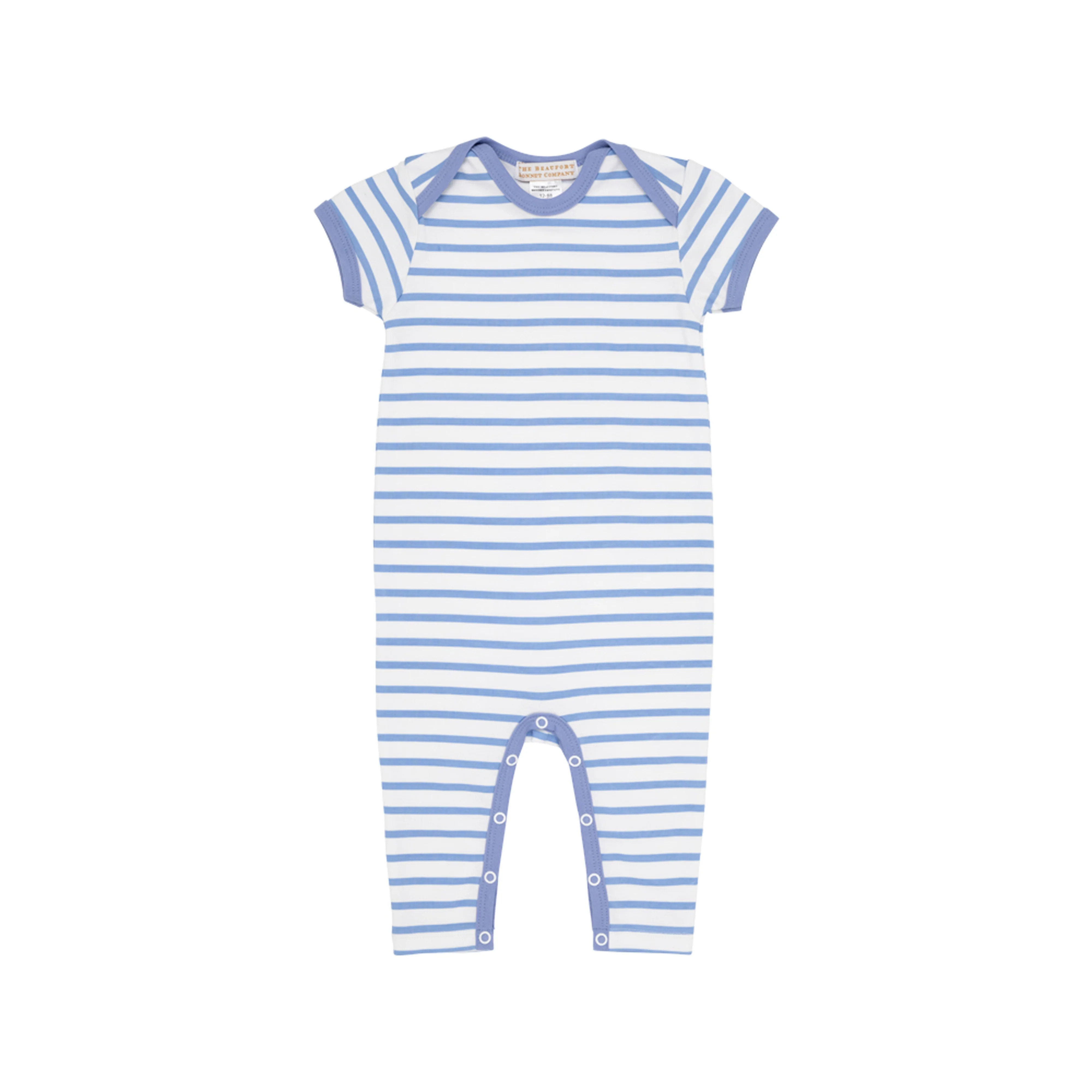 Walt's Warm Onesie - Barbados Blue Stripe with Park City Periwinkle | The Beaufort Bonnet Company