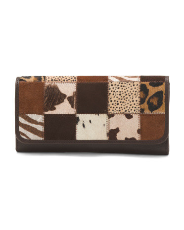 Leather Large Flap Wallet For Women | TJ Maxx