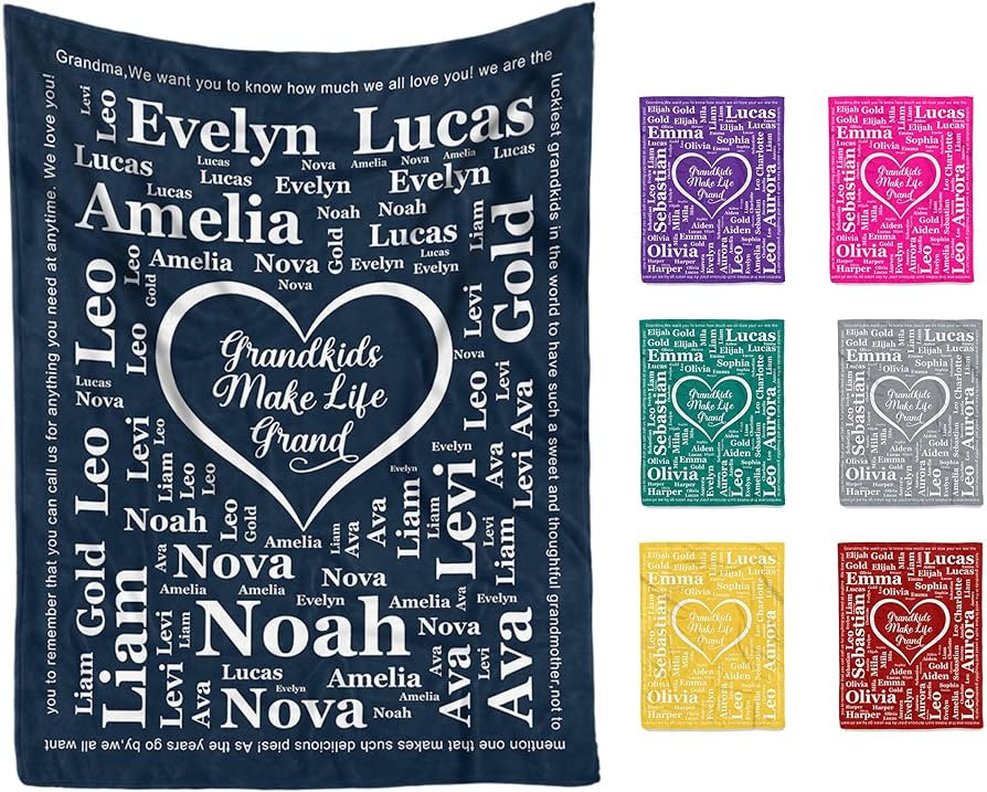 callie Personalized Family Name Blankets, Custom Soft Flannel Name Blankets Throw Gifts for Daugh... | Amazon (US)