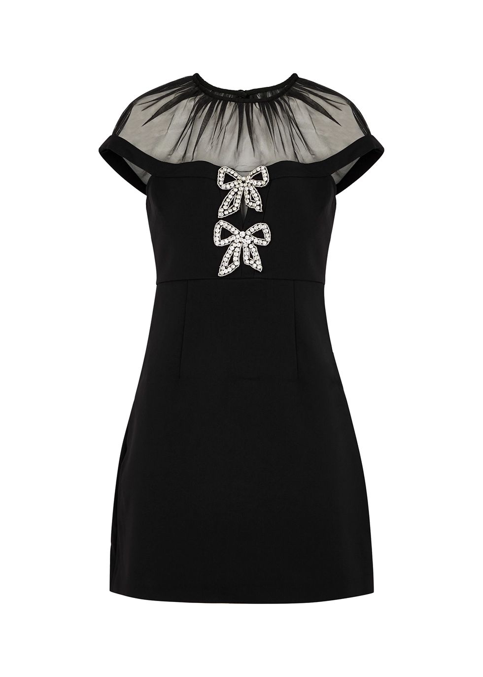 Bow-embellished crepe mini dress | Harvey Nichols (Global)
