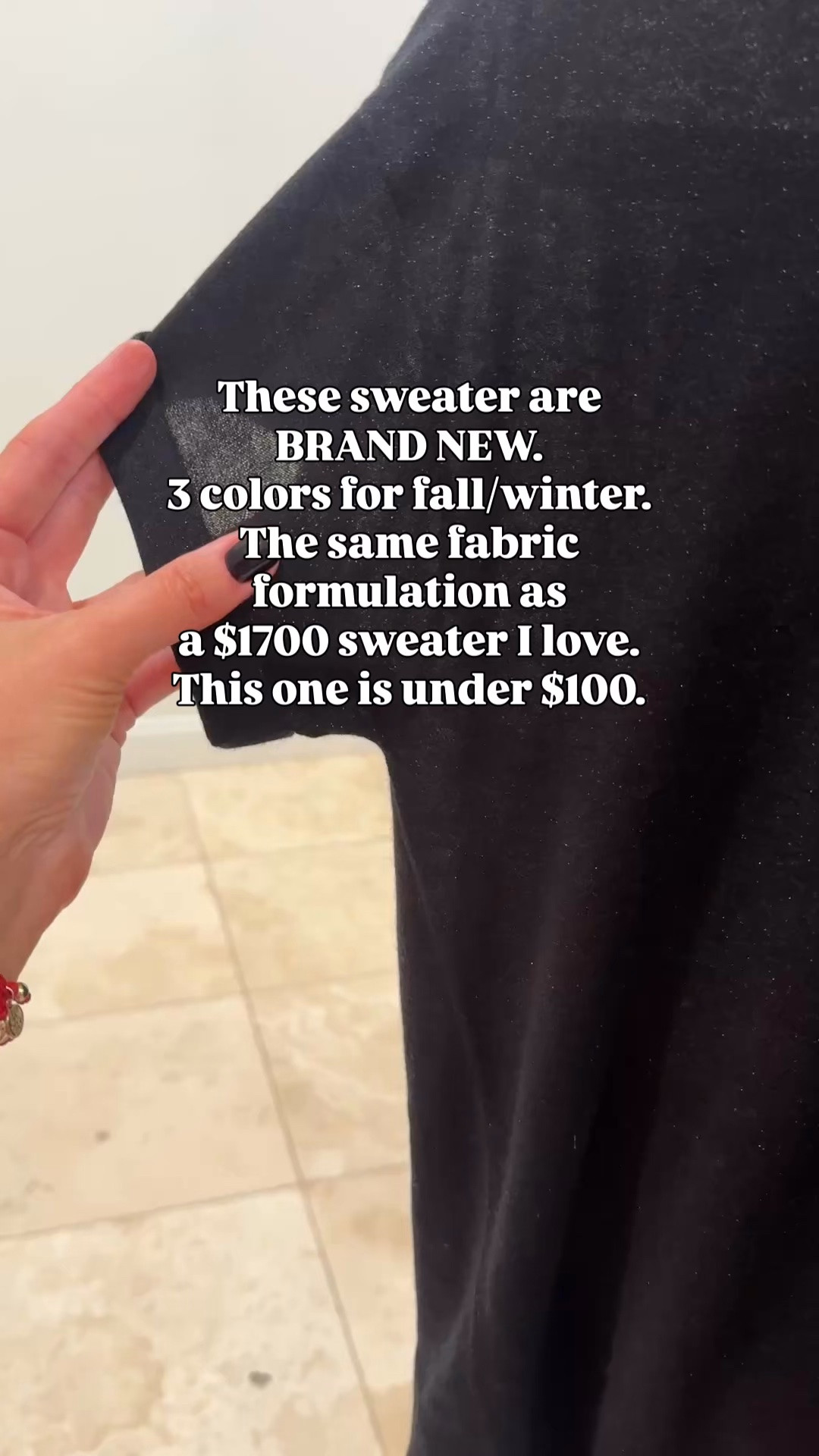 These sweaters are brand new but they have the same fabric formulation as a $1700 that I love!

Em sizes:
Height: 5’6”
Weight: 115lbs
Tops: small
Pants: 2, small, 25