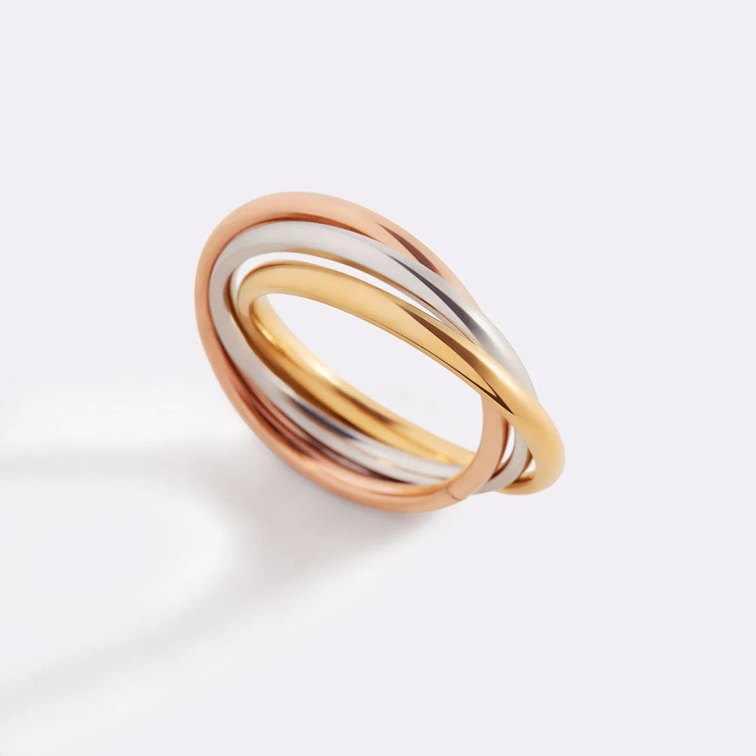 Dainty Interlocking Fidget Ring | Mint & Lily