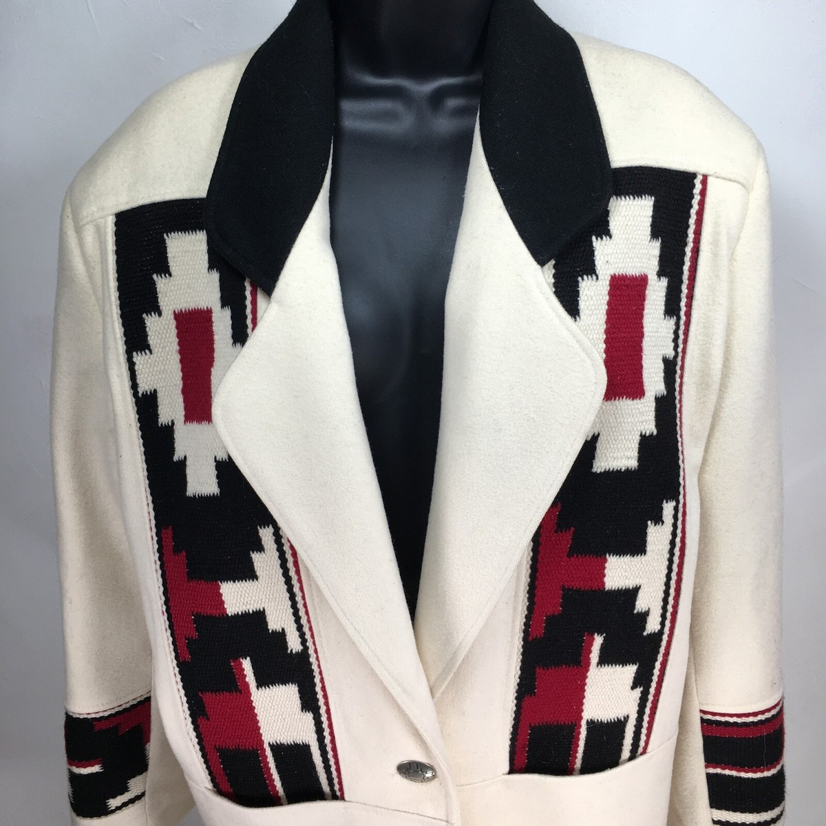 Pioneer Wear South Western Aztec Long Coat Wool Beige Chimayo MEDIUM  | eBay | eBay US