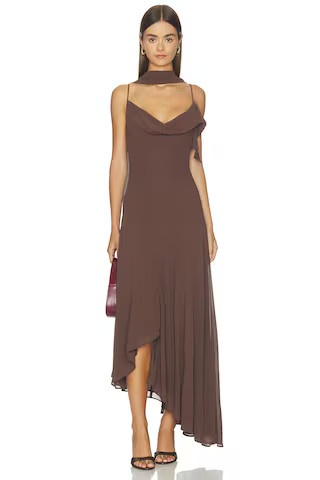 MAJORELLE Theia Maxi Dress in Brown. - size L | Revolve Clothing (Global)