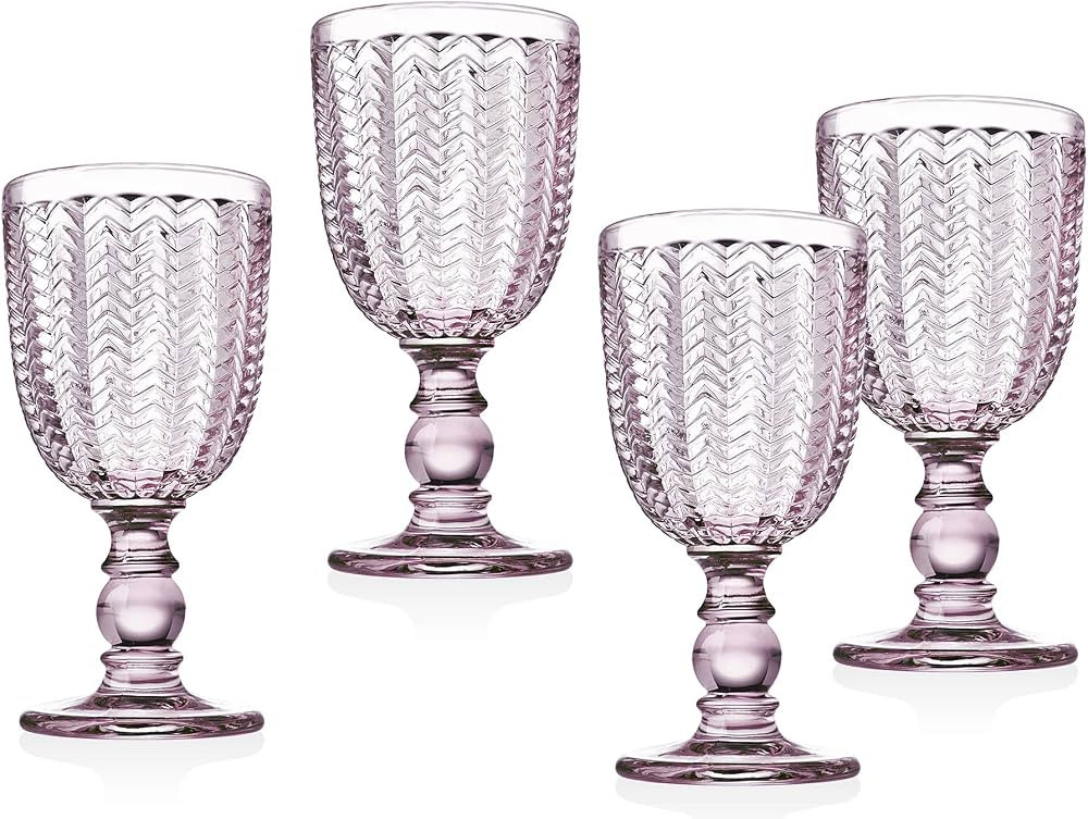 Godinger Red Wine Glass, Wine Glass, Stem Glass, Goblet Beverage Glass Cup – Rose Pink – 10oz... | Amazon (US)