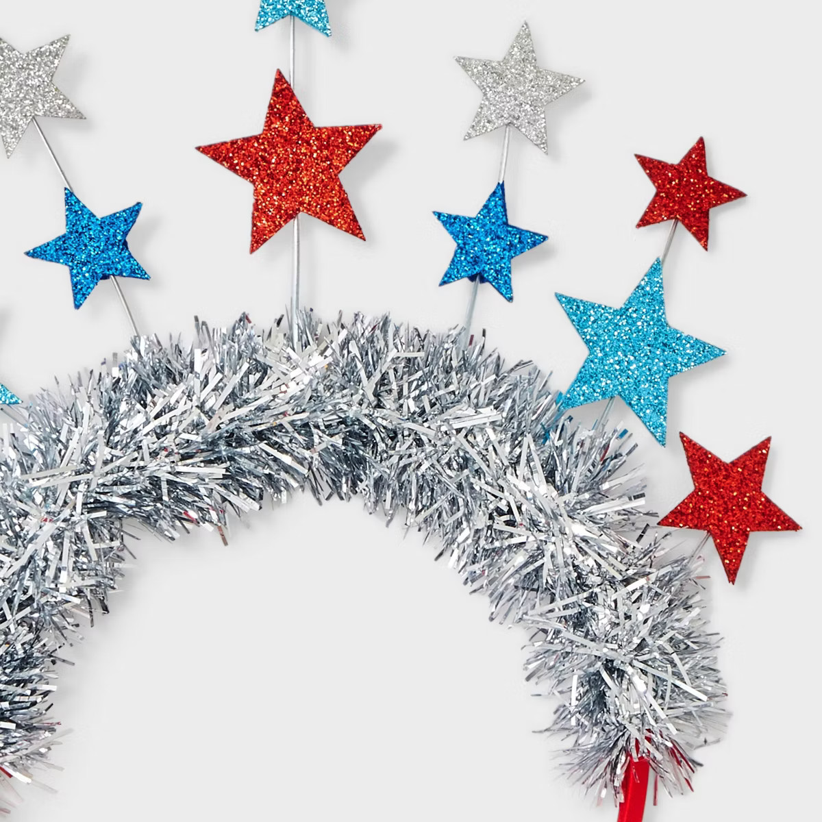 Americana Star and Tinsel Headband - Red/Silver/Blue | Target