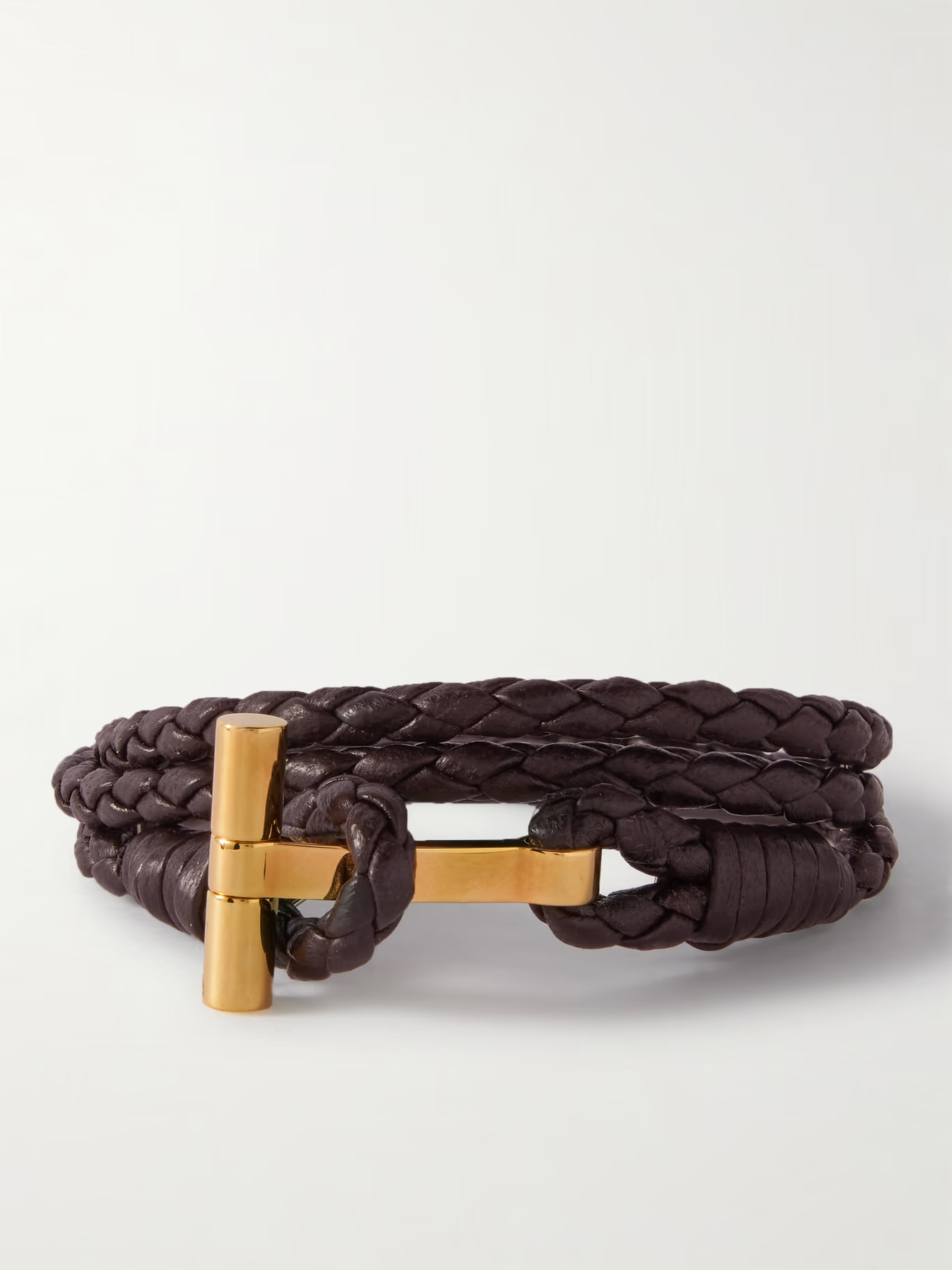 Woven Leather and Gold-Plated Wrap Bracelet | Mr Porter (US & CA)