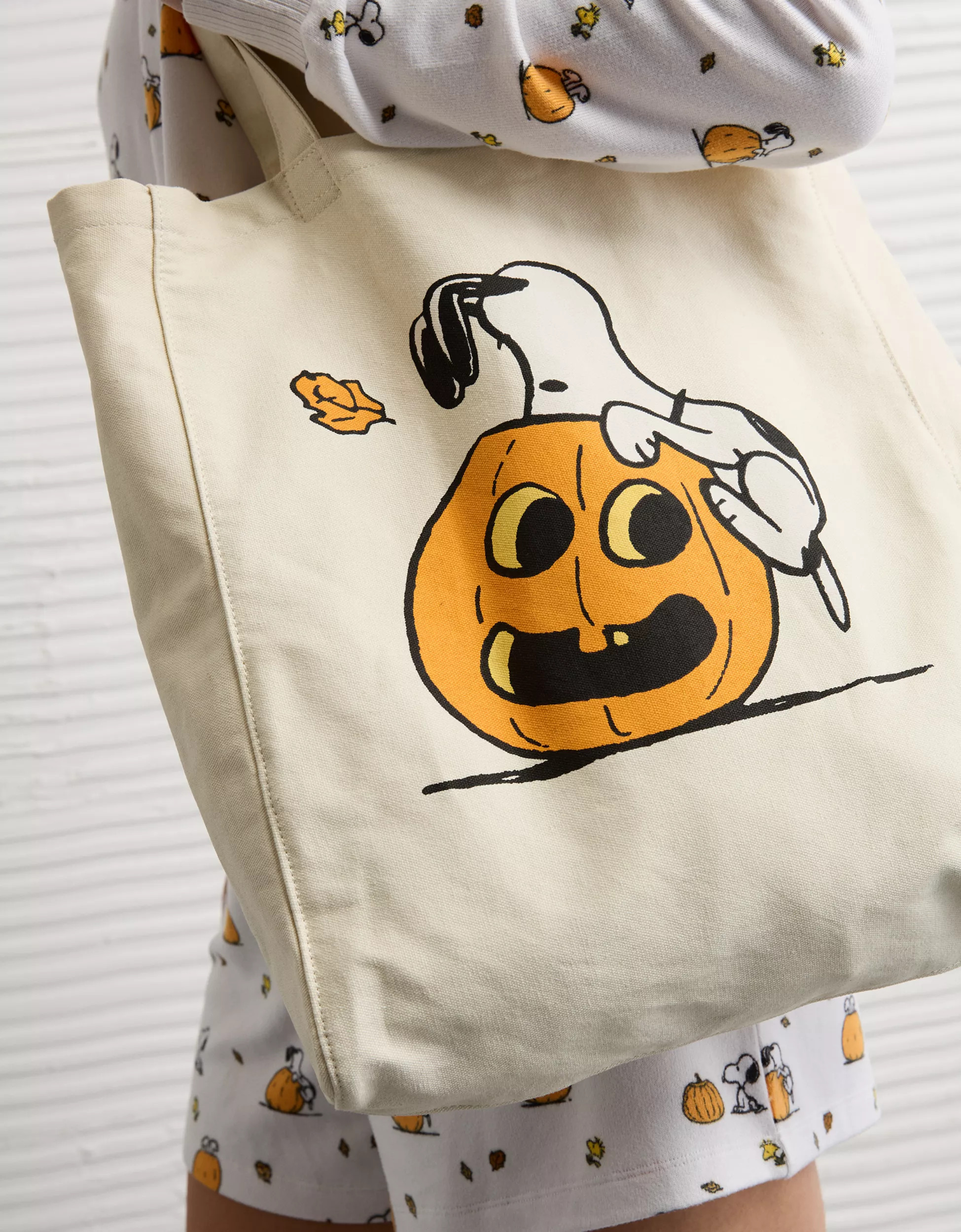 AE Snoopy Halloween Canvas Tote Bag | American Eagle Outfitters (US & CA)