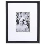 Lawrence Frames 5x7 Wide Border Matted Gallery Black 11x14 Picture Frame | Amazon (US)