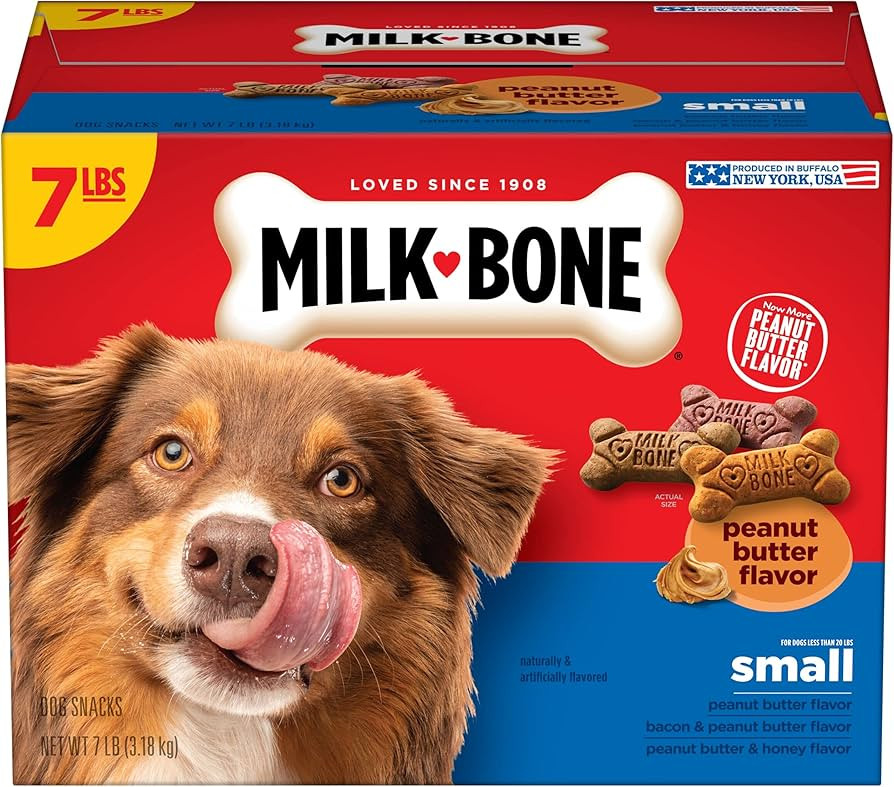 Amazon.com: Milk-Bone Peanut Butter Flavor Dog Treats, Small Biscuits, 7 Pounds : Grocery & Gourm... | Amazon (US)