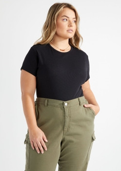 Plus Black Crew Neck Bodysuit | rue21