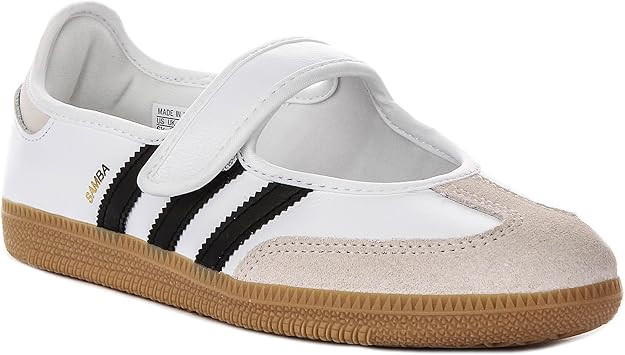 Amazon.com | adidas Samba Jane Women's Shoes, Footwear White/Alumina/Core Black, Size 9.5 | Fashi... | Amazon (US)